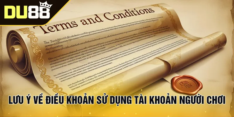 Lưu ý về điều khoản sử dụng tài khoản người chơi